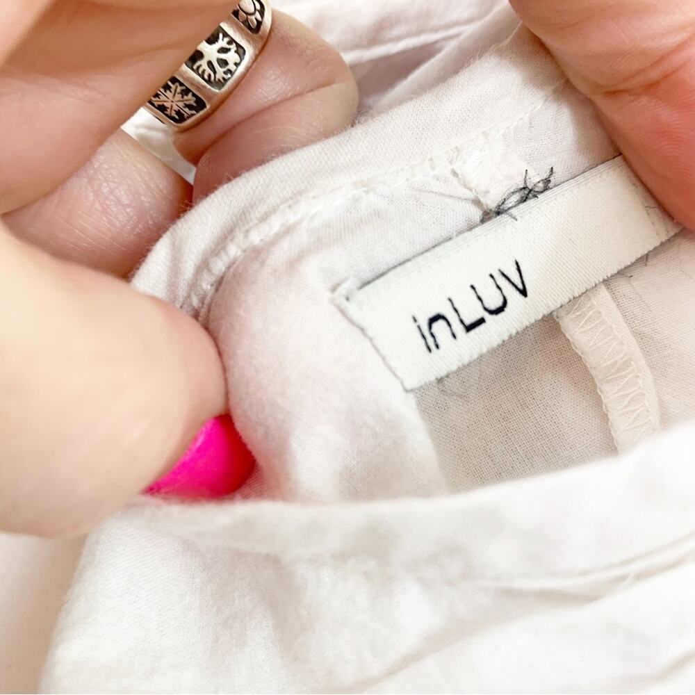 InLov Floral Embroidered Cream/Pink Swing Tank - Picture 3 of 6